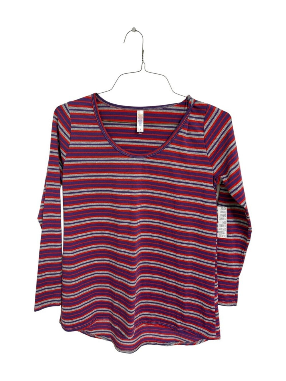 LuLaRoe Striped Long Sleeve Shirt Small Y2K Casual Core Normcore NWT Athleisure